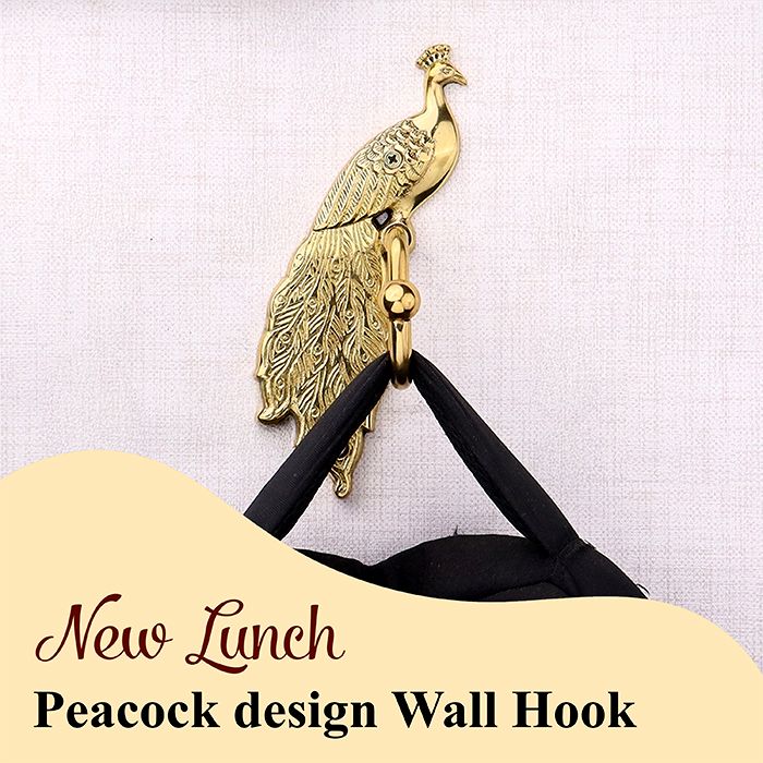 New Launch- Peacock Brass Wall Hooks