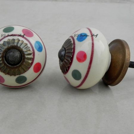 Mixed Dotted Striped Knob