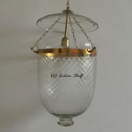 Clear Cut Glass Lamp