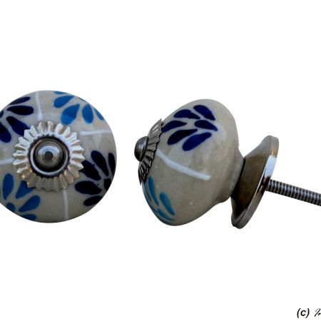 Navy Blue Turquoise Drawer Knob