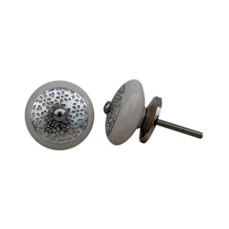 Cream Strewn Flat Knob-06