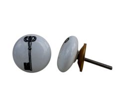 Ceramic Key Painted Knob