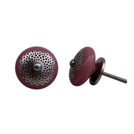 Pink Strewn Flat Knob-05