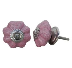 Pink Melon Crackle Ceramic Drawer Knob Online