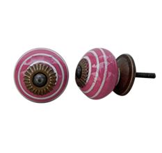 Dark Pink White Knob