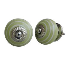 Light Lime White Knob