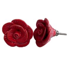 Dark Red Rose Knob