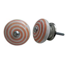 Orange Pattern Flat Knob