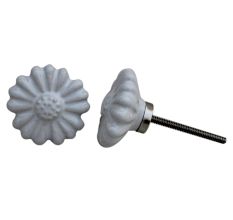 White Daisy Flower  Knob