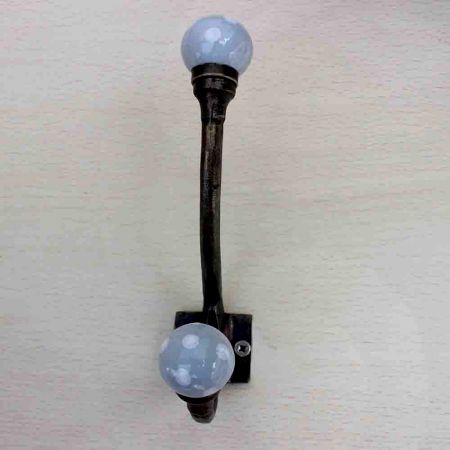 Light Grey Dot Iron Hooks-EHG-20
