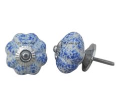Blue Calico Melon Knob