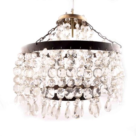 Finest Cut Glass Pendant Chandelier.