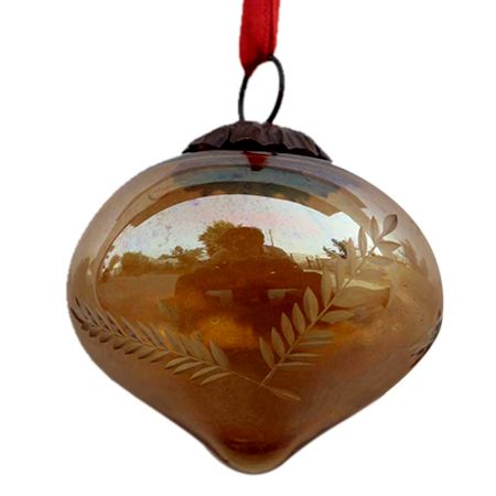 Amber Turnip Leaf Cut Christmas Hanging