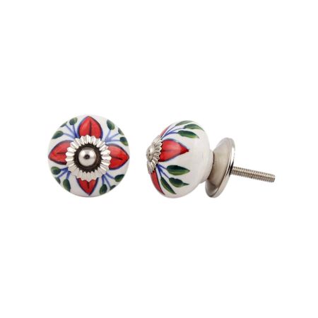 Green Leaf Flower Ceramic Knob Online