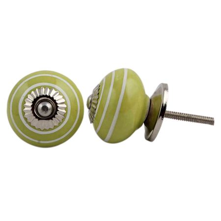 Lime Green White Knob