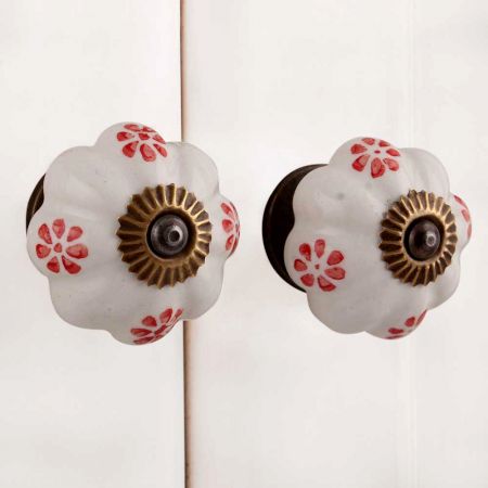 Red Flower Knob
