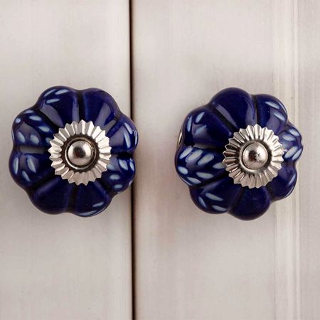 Navy Blue Cut Knob