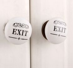 Exit Flat Ceramic Knob