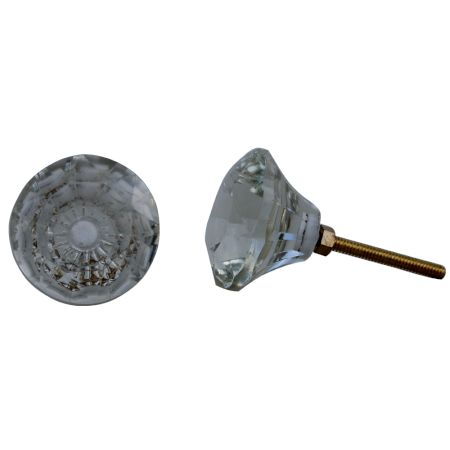 Clear Diamond Drawer Knob Big