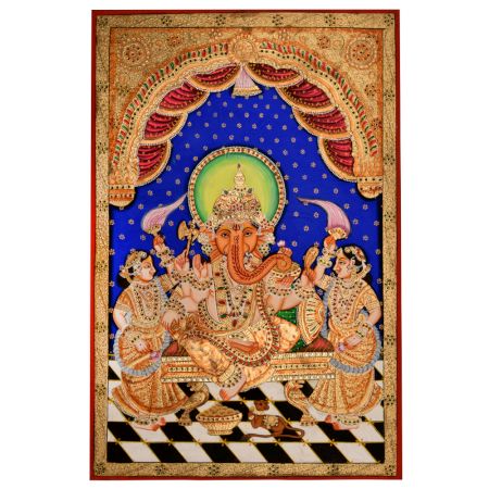 Lord Ganesha Tanjore Painting