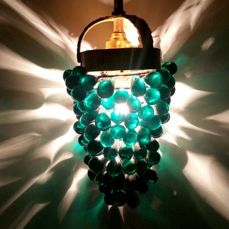 Vintage Green Grape Hanging Lamp
