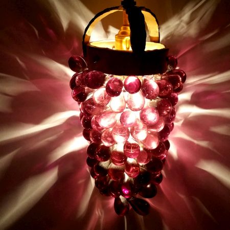 Vintage Purple Grape Lamp Hanging
