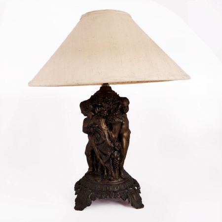 Three Cherub Table Lamp