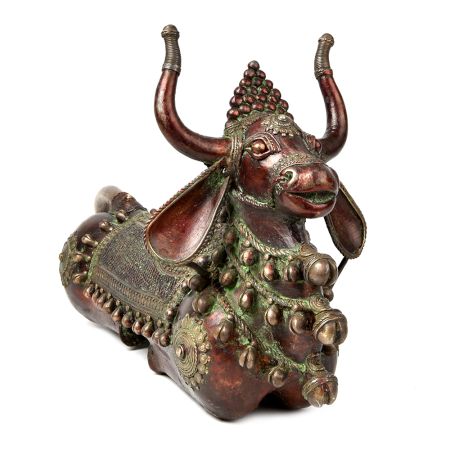 Brass Metal Decor of Nandi Bull