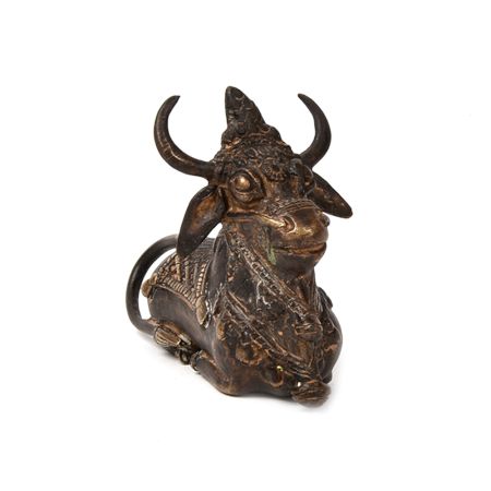 Bronze Sitting Bull Dhokra Art Sculpture