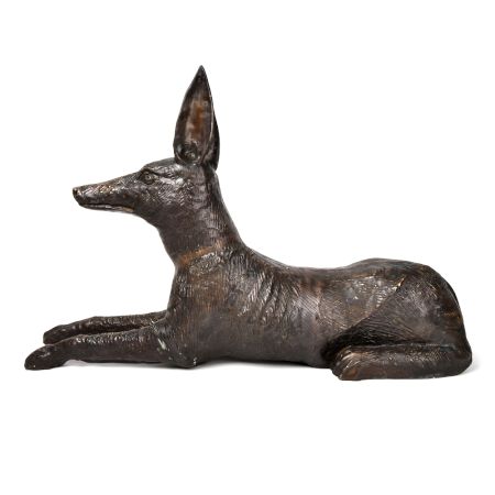 Bronze Statue of Seated Dog