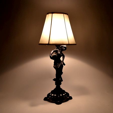 Beautiful Metal Lady StatueÂ Table Lamp