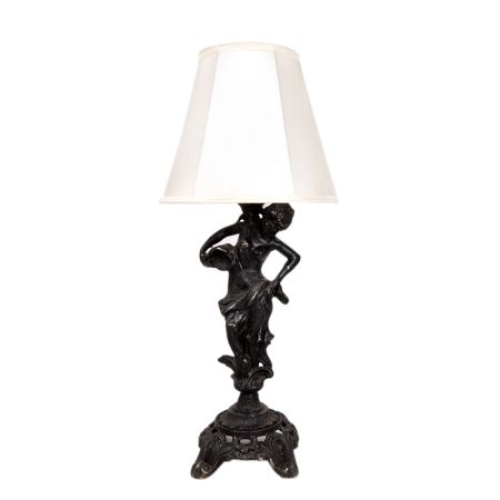 Beautiful Metal Lady StatueÂ Table Lamp