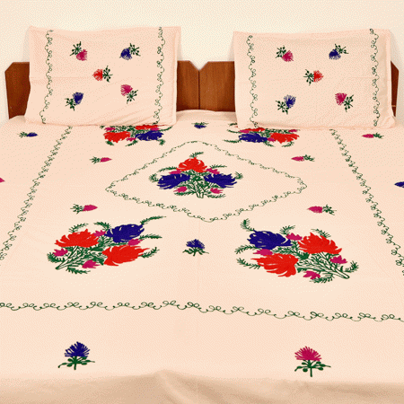 Peach Cotton Bedspread