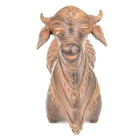 Brass Metal Decor of Nandi Bull