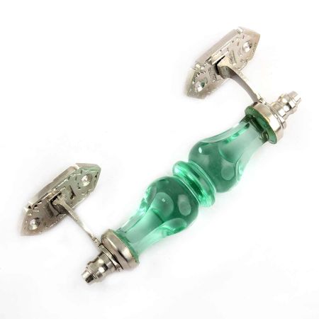 Mint Green Big Silver Door Handles