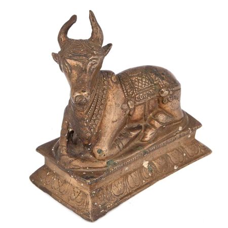 Brass Lord of Shiva Nandi Statue Figurine