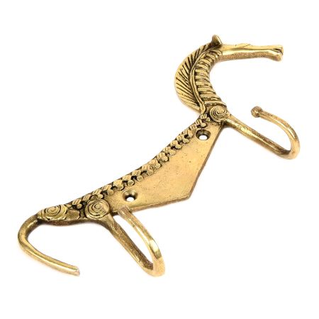 Brass Metal Horse Designed Wall Hooks