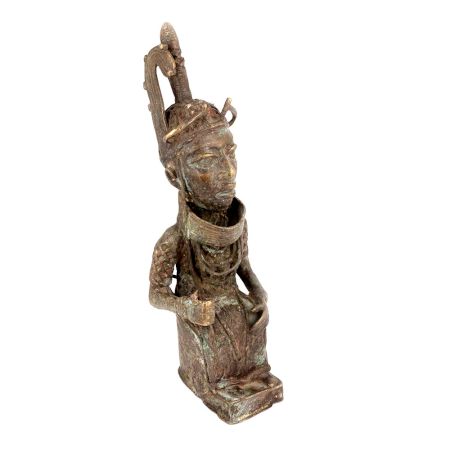 African Life Bronze Warrior Statue