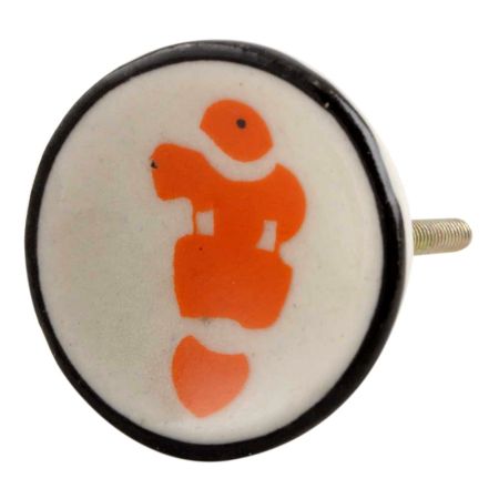 Orange Clown Fish Furniture Drawer Knob