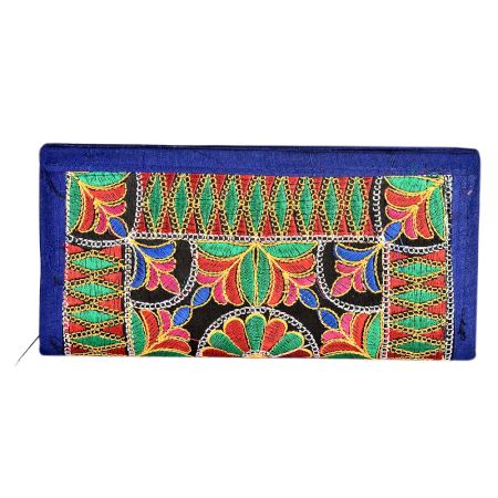 Blue Hand Clutch Indian Tribal Banjara Clutch Bag