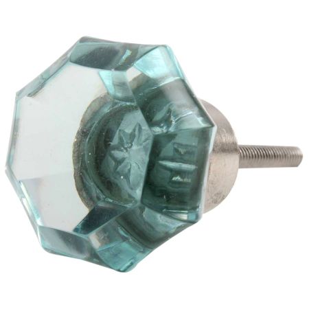 Water Octagon Shape Glass Drawer Knob Online