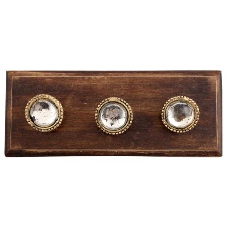 Clear Wheel Glass and Metal Wooden Hooks