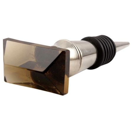 Smoke Prism Shape Glass Wine Stopper