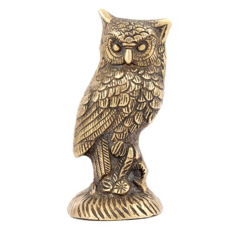 Brass Owl Figurine
