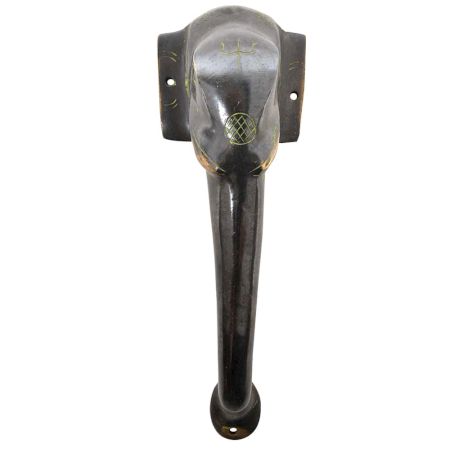 Black Hand Made Brass Elephant Door Handle