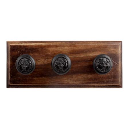 Black Lion Metal Wooden Hooks