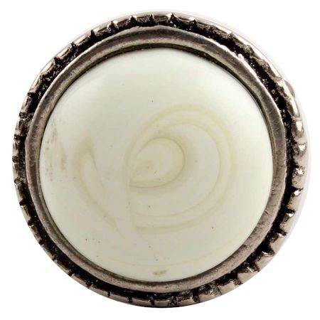 Cream Wheel Floral Glass Wine Stopper
