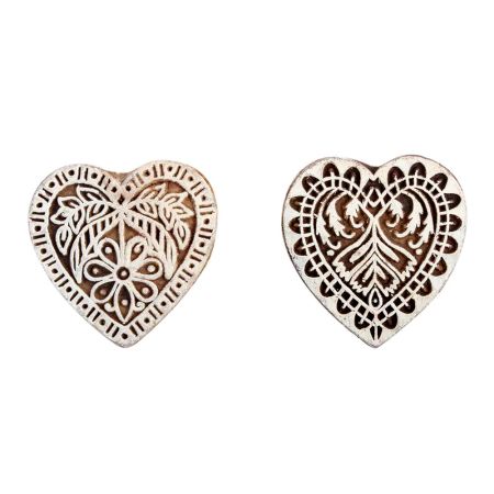 Set of 2 Piece New Mix Wooden Printing Block