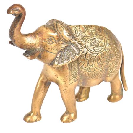 Traditional Trunk up Elephant Statue