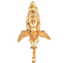 Brass English Lady Face Single Wall Hooks